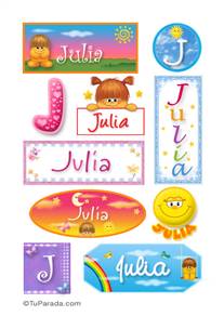 Julia, nombre para stickers