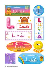 Lucia, nombre para stickers
