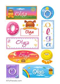 Olga, nombre para stickers