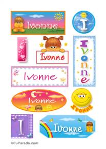 Ivonne, nombre para stickers