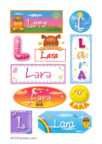 Lara, nombre para stickers