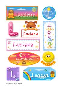 Luciana, nombre para stickers