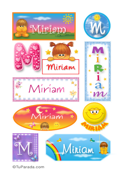 Miriam, nombre para stickers