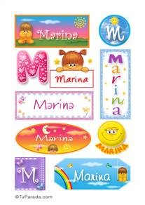 Marina, nombre para stickers