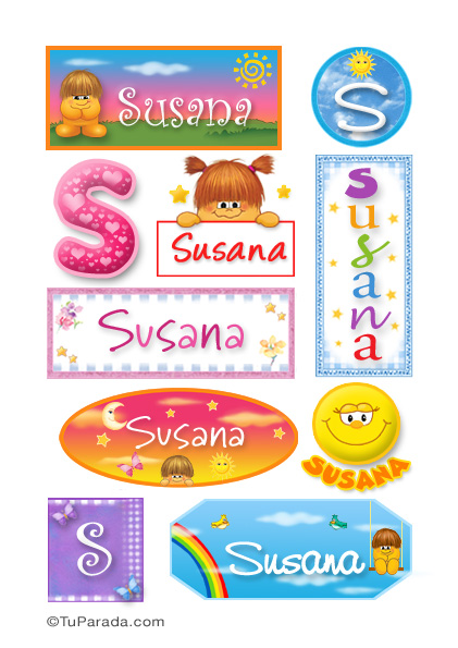 Susana, nombre para stickers