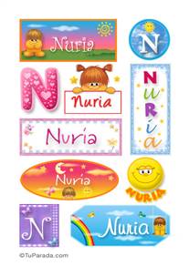 Nuria, nombre para stickers