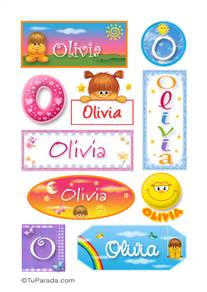 Olivia, nombre para stickers