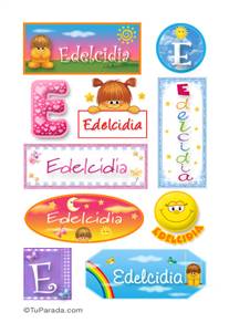 Edelcidia, nombre para stickers