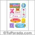 Xiana, nombre para stickers
