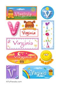 Virginia, nombre para stickers