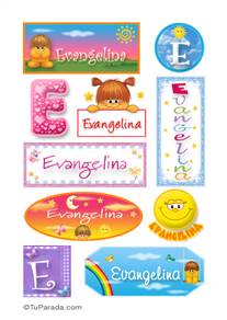 Evangelina, nombre para stickers