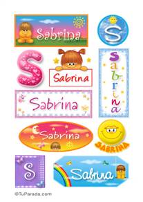 Sabrina, nombre para stickers