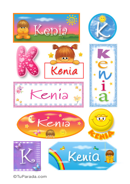 Kenia, nombre para stickers