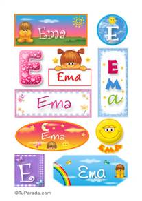 Ema, nombre para stickers