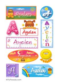 Ayelen, nombre para stickers
