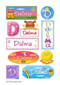 Dalma, nombre para stickers