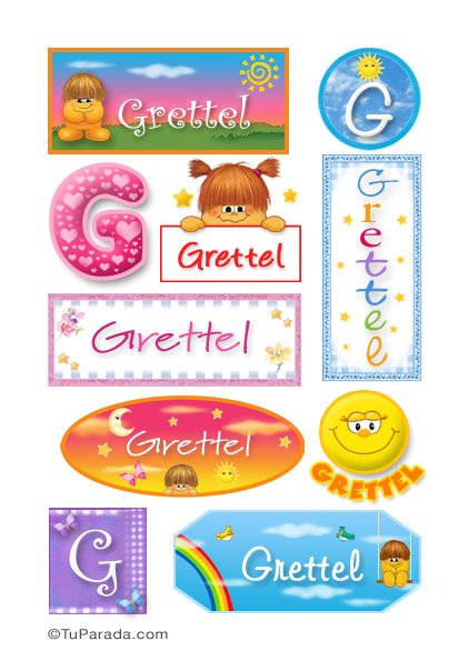 Grettel, nombre para stickers