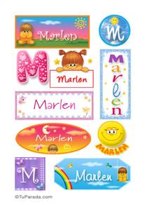 Marlen, nombre para stickers