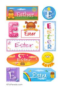 Ester, nombre para stickers