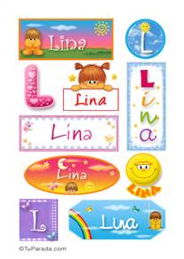 Lina, nombre para stickers