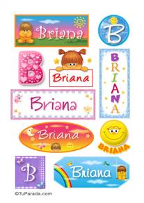 Briana, nombre para stickers