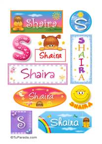 Shaira, nombre para stickers