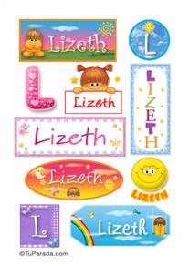 Lizeth, nombre para stickers