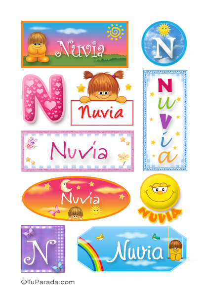 Nuvia, nombre para stickers