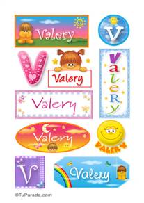 Valery, nombre para stickers