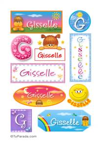 Gisselle, nombre para stickers