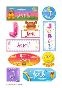 Jeril, nombre para stickers