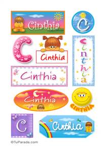 Cinthia, nombre para stickers