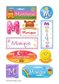 Monique, nombre para stickers
