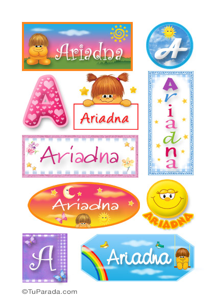 Ariadna, nombre para stickers