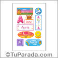 Auria, nombre para stickers