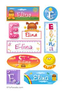 Elina, nombre para stickers