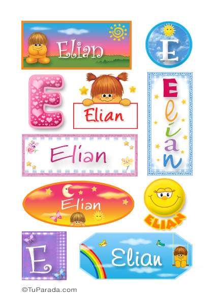 Elian, nombre para stickers