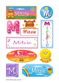 Mitzie, nombre para stickers
