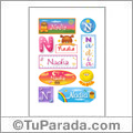 Nadia, nombre para stickers