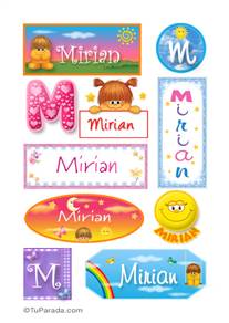 Mirian, nombre para stickers