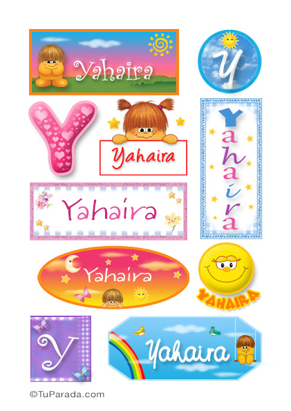 Yahaira, nombre para stickers