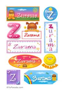 Zurama, nombre para stickers