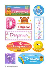 Dayanne, nombre para stickers