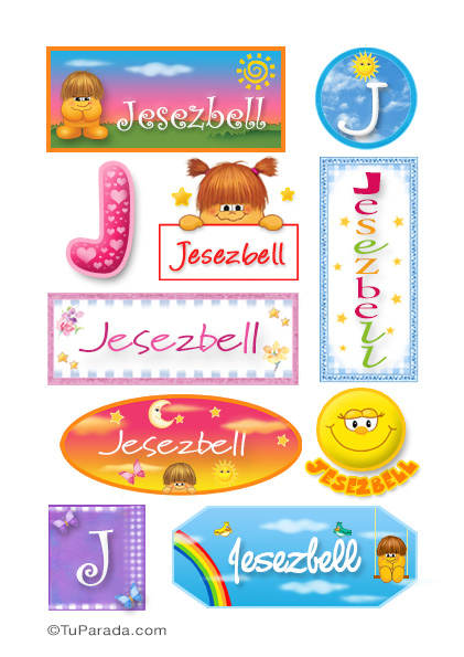 Jesezbell, nombre para stickers