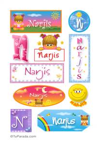 Narjis, nombre para stickers