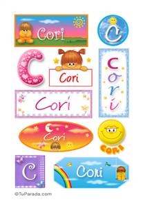 Cori, nombre para stickers