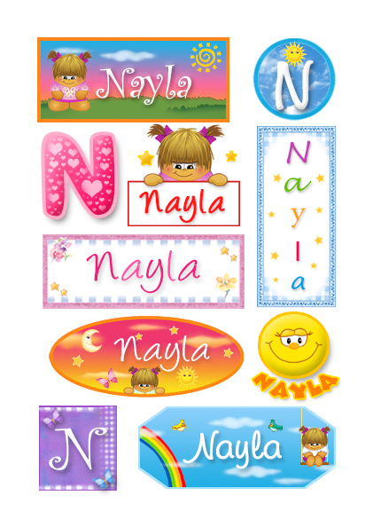 Nayla, nombre para stickers