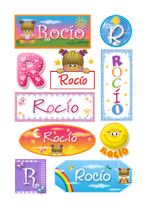 Rocío, nombre para stickers