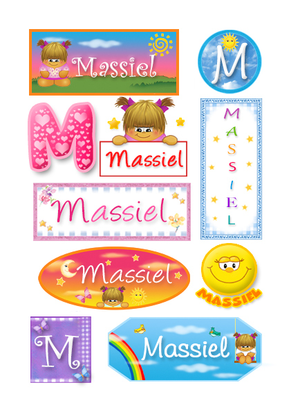 Massiel, nombre para stickers