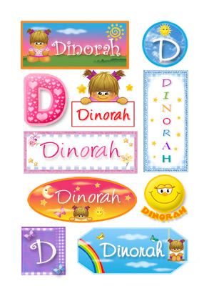 Dinorah, nombre para stickers